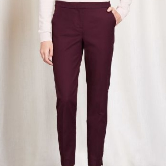 Boden Pants - BODEN Richmond Pants Slim Ankle Dark Burgundy Red